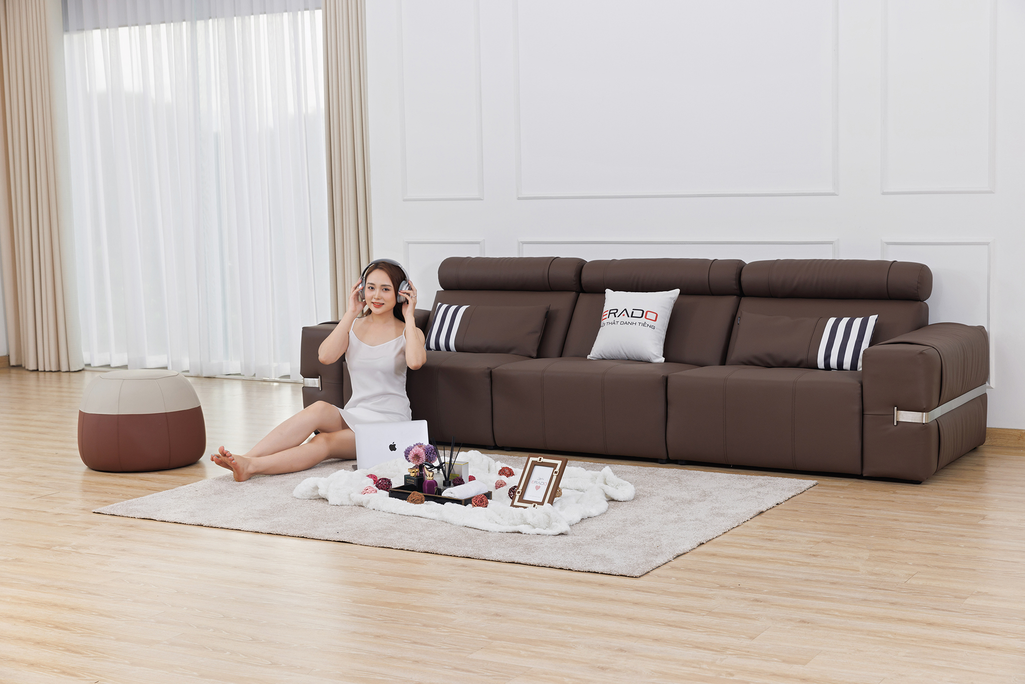 Bộ ghế sofa da hạng sang mã AM23A